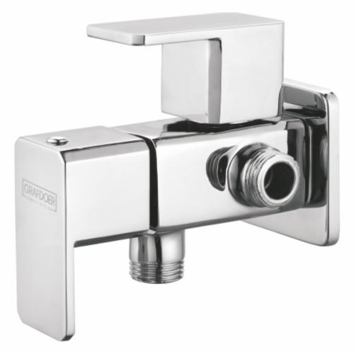 Two Way Angle Cock with Wall Flange